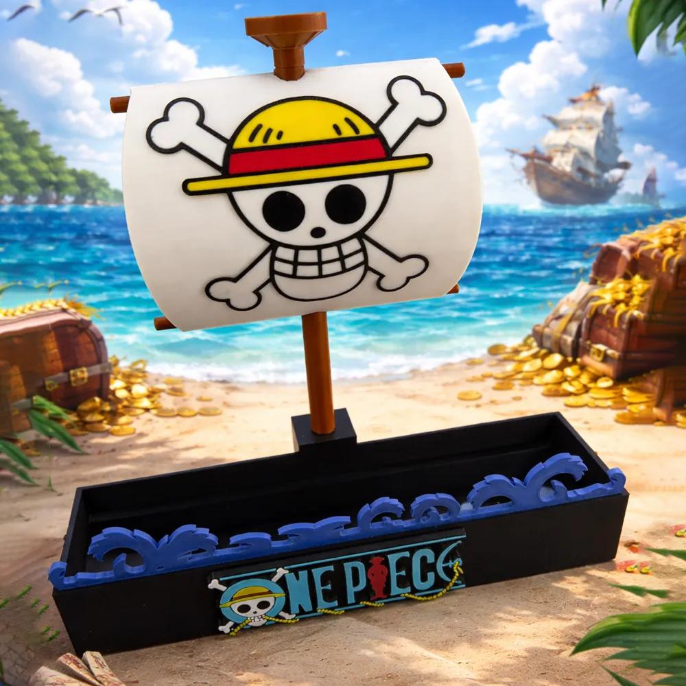 One Piece barca onda blu